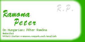 ramona peter business card